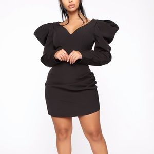 Fashion Nova Puff Sleeve Dress